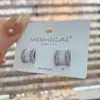 Brincos de Concha Geométricos Frescos Estilo Coreano para Mulheres Nicho Luxo Leve Personalidade Celebridade da Internet Brincos de Agulha de Prata Brincos Estilo Minimalista