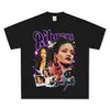 Camiseta de manga curta estampada Rihanna Rihanna Retro Hip-hop Cross-border, camiseta de manga comprida VINTAGE de algodão pesado lavado