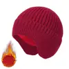 Gorro de invierno gorro con protección para las orejas forro polar grueso cálido protección para las orejas gorro de punto de cachemira a prueba de frío gorro Joker gorro venta al por mayor