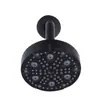 Braço de Chuveiro Oculto Preto Fosco Estilo Americano Tubo de Saída para Chuveiro de Aço Inoxidável 304 Acessórios de Tubo de Extensão para Montagem na Parede do Banheiro