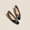 Zapatos de tacón alto Yuanlitong 2025 cómodos para los pies, Zapatos casuales para mujer para uso en exteriores, Zapatos de moda de alta gama con punta cuadrada transpirables, Zapatos de cuero suave para mujer