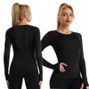 Top de Fitness de Manga Larga con Malla de Seda para Mujer, Camiseta Deportiva de Retazos de Malla para Primavera y Otoño con Agujeros para los Dedos, Ropa de Yoga que Induce el Sudor con Sensación de Piel Desnuda