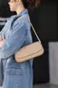 Bolso Versátil de Estilo Coreano, Moderno y a la Moda, Bolso de Mano Cruzado para Mujer, Bolso de Hombro Único de Cuero Genuino para Mujer, Bolso Simple para Debajo del Brazo