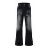 Jeans acampanados desgastados estilo retro americano con bigotes de gato, nueva colección de otoño, alargan las piernas, versátiles, corte ajustado, pantalones casuales de longitud hasta el suelo