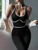 Amazon Ropa Deportiva de Yoga Mono Bloque de Color Una Pieza Conjunto de Pantalones de Yoga Ropa de Fitness para Mujer Cintura Alta Levantamiento de Glúteos