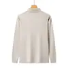 Camisa Polo de Manga Larga con Media Cremallera Estilo Minimalista Japonés de Otoño para Hombre, Color Sólido, Estilo Perezoso, Estética Ins, Versátil, Top con Cuello