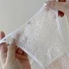 Bragas de Mujer de Tiro Bajo con Bordado de Rosa, Malla de Encaje en Color Contrastante, Calzones Ligeros Transpirables de Corte Alto para Mujer