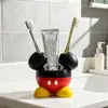 Soporte Creativo para Cepillo de Dientes de Mickey Sin Taladrar Base de Almacenamiento para Cepillo de Dientes y Pasta Dental Estante de Almacenamiento para Cepillo de Dientes Decoración de Baño