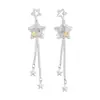 [Personalizado] Pendientes de Borla Estrella Xinghai Shiguang para Mujer, Estilo Dulce y Fresco para Vacaciones, Diseño Original Único, Pendientes de Lujo Ligero