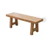 Mesa de estudo e jantar combinada de madeira maciça e tampo de pedra, uma mesa longa e grande que elimina a necessidade de uma sala de estar separada, uma mesa de estudo e escrita de camada dupla feita de madeira natural