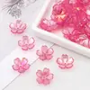 Cuentas espaciadoras de flor cósmica color AB acrílicas transparentes para horquilla de pelo DIY accesorios para el cabello cuentas joyería hecha a mano accesorios de cuentas espaciadoras