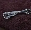 Colar com pingente de flor de garra Seiko tridimensional garra de dragão antigo atacado S925 prata de lei joia para homens e mulheres retrô moda do dia