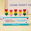 Celebridad de Internet estilo ins Vela de corazón colorido Decoración para pastel Confesión de pareja Mesa de postres Suministros para fiesta Decoración en forma de corazón