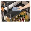 Estante de Almacenamiento Multifuncional para Cocina Estante de Múltiples Niveles para Encimera para Condimentos, Aceite, Sal, Salsa, Vinagre, Soporte para Cuchillos, Utensilios de Cocina y Organizador de Palillos