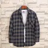 Nueva Camisa a Cuadros Primavera/Verano 2025 Camisa de Longitud Media para Mujer Estilo Coreano Corte Holgado Cardigan para el Trabajo Moda Casual
