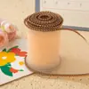 Fita de Ráfia com Cauda de Peixe de 4cm com Bordas Onduladas em Cor Contrastante, Fita para Buquê de Flores, Fita de Cetim, Embalagem, Material para Laço Artesanal