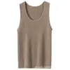 Chaleco de Cachemira Liso Nuevo Otoño/Invierno 2026, Top de Punto Cálido sin Mangas de Cuello Redondo para Mujer