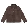 Ropa para Hombre Muqiu Estilo Old Money Cleanfit Solapa Retro Holgada Casual Chaqueta de Trabajo Elegante para Hombre