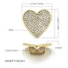 Decoração de Cadarço DIY Full Diamond Transfronteiriça Fivela de Metal com Diamantes e Pérolas Trevo de Quatro Folhas com Furos para Fivela de Decoração de Tênis