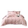 Juego de cama de cuatro piezas de bordado de alta gama con lijado Clase A, algodón agradable a la piel, lujo ligero, funda de edredón de alta gama, protector de cama, grupo de compra de regalo 4