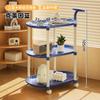 Mesa de centro móvil con ruedas color crema para dormitorio, sala de estar, sofá, apartamento pequeño, mesita de noche, estante, venta al por mayor