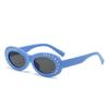 2024 Oval Frame Diamond-incrustado Moda Óculos de Sol Europeus e Americanos Hip-hop Trendy Niche Óculos de Sol para Homens e Mulheres