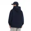 Sudadera con Capucha y Media Cremallera Estilo Americano para Hombre y Mujer 2025 Nueva Ropa de Pareja Estilo Japonés Chaqueta Casual Azul Marino Gris Albaricoque
