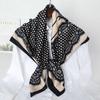 Venda quente moda simples marca grande alto senso impressão máquina textura de seda sarja de seda 90*90 lenço feminino