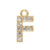 Estilo Caliente Transfronterizo DIY Colgante de Letra Inglesa Micropavé Zircón Chapado en Oro Real Aretes Personalizados Colgante de Collar Joyería para Mujer