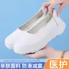 Zapatos Blancos de Enfermera para Mujer, Primavera y Verano, Antideslizantes, de Suela Gruesa, Piel Genuina, de Suela Blanda, Transpirables, Zapatos de Trabajo para Hospital, Modelo Nuevo, Dropshipping Disponible