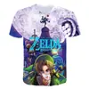 Camiseta Digital 3D Transfronteriza para Hombre Leyenda de Ceda Aliento de lo Salvaje Anime Manga Corta para Adultos