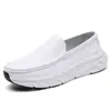 Nuevos Zapatos Negros y Blancos para Enfermero Hombre, Zapatos de Trabajo Médicos, Cómodos, Antideslizantes, Zapatos Transpirables Antideslizantes para Cuatro Estaciones, Envío Directo