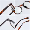 Entra en las Nuevas Gafas de Lectura Literarias Retro para Mujer, Montura Redonda Pequeña, Gafas de Lectura de Alta Definición con Filtro de Luz Azul, Estampado de Leopardo Personalizado