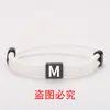 Pulseira Corda de Milão Multicor Transfronteiriça 26 Letras Aço Inoxidável Preto Letreiro Ajustável Pulseira de Corda Trançada