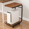 Suporte para Gabinete de Computador de Mesa com Rodas, Rack Integrado Móvel para Colocação de Impressora