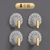 Ganchos de Concha de Luxo Leve, Sem Perfuração, Ganchos Adesivos Sem Marcas, Ganchos de Parede com Forte Capacidade de Carga para Banheiro e Cozinha