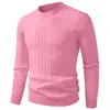 Novo suéter masculino de malha trançada com gola redonda transfronteiriço, blusa de tricô masculina de manga comprida slim fit estilo coreano de inverno