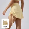 Falda Deportiva de Cintura Alta con Forro Integrado Antiexposición para Mujer, Falda para Correr y Tenis, Falda Casual de Fitness, Pantalones Cortos de Yoga