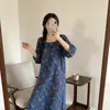 Camisola de Seda de Algodão para Mulheres, Novo Vestido de Verão Estilo Chinês, Vestido de Seda de Algodão Que Pode Ser Usado Fora, Roupa de Casa de Alto Padrão Extra Longa para Primavera e Outono