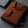 Suéter Fino de Lana para Hombre, Lana Pura, Sensación de Lujo Ligero, Lavable a Máquina, Cuello de Gaviota, Engrosado para Invierno, Capa Base de Punto