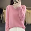 Primavera y Otoño Delgado 2026 Primera Línea Ropa Lista para Usar Nuevo Estilo Cuello en V Ropa Interior para Mujer Suéter de Punto Cuello Bajo Suéter Holgado Capa Base