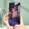 Aplicável para Capa de Celular Samsung S26ULTRA A57 Céu Estrelado Romântico S24 Capa Protetora Concha de Vidro Temperado A07 Lua