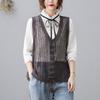 Chaleco de Ganchillo Hueco de Verano para Mujer, Holgado, Artístico, Retro, de Encaje, sin Mangas, de Tirantes, Malla, Pulóver, Top, Blusa