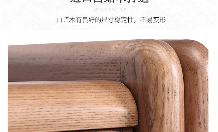 白蜡木梳妆台北欧轻奢风梳妆台水性漆卧室现代中式收纳柜化妆桌-