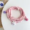 Cachecol para Bebê Outono e Inverno Estilo Coreano Desenho Animado Algodão Puro Cachecol Triângulo para Bebê Cachecol de Inverno à Prova de Vento para Bebês e Meninas