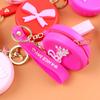 Pingente de bolsa mini fofo e criativo mini porta-moedas fones de ouvido chaveiro de carro ornamentos bolsa pequena de cola macia em estoque