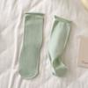 Calcetines de otoño estilo Miu para mujer, calcetines apilados de media pierna, estilo japonés, calcetines de placa recta para mujer, calcetines finos de algodón color caramelo.