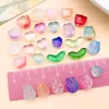 Polvo de Gelatina Vidrio Degradado Pétalos de Tulipán Cuentas Espaciadoras con Cuentas Materiales Pulsera Pendientes DIY Hechos a Mano Accesorios de Joyería