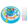 Brinquedo Educacional Infantil de Pesca Magnética Elétrica Rotativa com Som e Luz, Camada Dupla, Presente Pequeno para Jardim de Infância