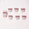 Estampado de Leopardo Transparente Accesorios de Arte para Uñas Estilo Cartoon Japonés Piezas Pequeñas de Resina Decoración de Uñas Clips para Pendientes DIY